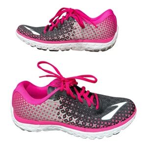 Brooks Womens Pure Flow 5 1202071B688 Black Pink Running Shoes‎ Sneakers 7.5 B
